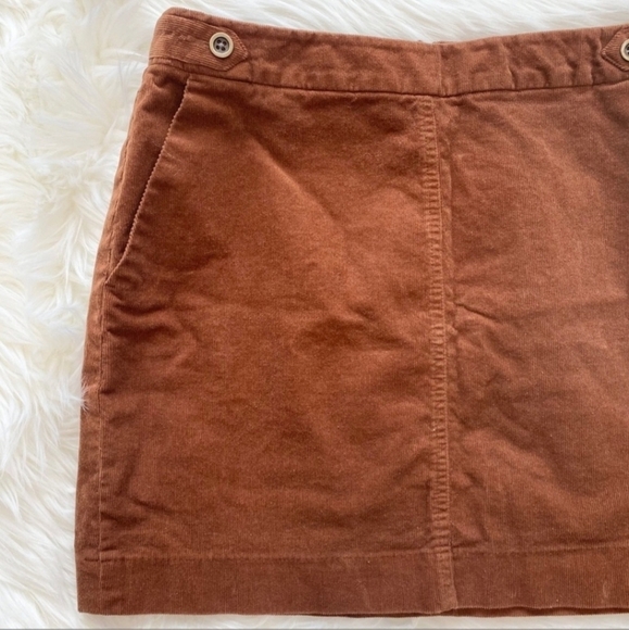 Banana Republic Corduroy Brown Mini Skirt Women's Size 4 Pockets Neutral Retro - Picture 4 of 8
